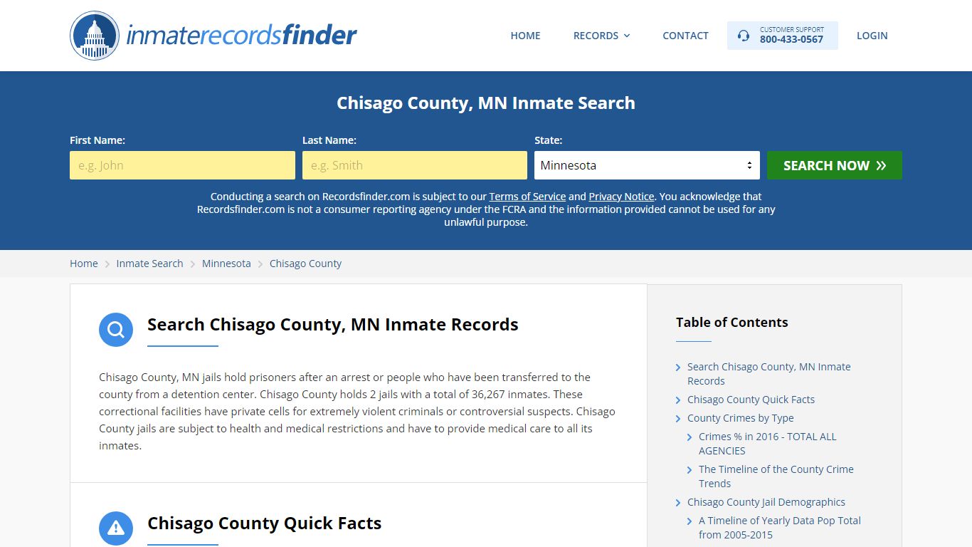 Chisago County, MN Inmate Lookup & Jail Records Online